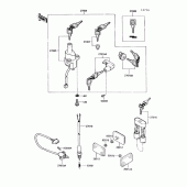 Схема вузла: Замок запалювання для Kawasaki VN750 Vulcan 750