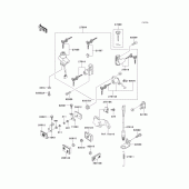 Схема вузла: Ignition switch/locks/reflectors для Kawasaki EX500 GPZ500S