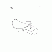 Схема узла: Сиденье для Kawasaki BJ250 Estrella RS