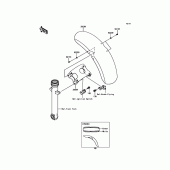 Схема узла: Переднее крыло для Kawasaki EN650 Vulcan S Café ABS