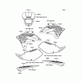 Схема узла: Наклейки (Эбони M2) для Kawasaki KLX250 D-Tracker