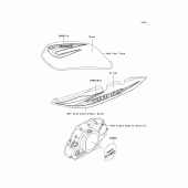Схема вузла: Наклейки (Blue) для Kawasaki BR125 Bajaj Wind