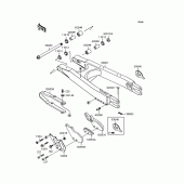 Схема вузла: Задній важіль (Маятник) для Kawasaki KLX250 D-Tracker