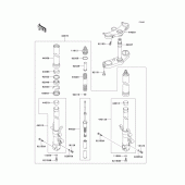 Схема вузла: Вилка передньої осі для Kawasaki ZX900 Ninja ZX-9R