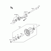Схема узла: Ступица переднего колеса для Kawasaki KLX250 KLX250