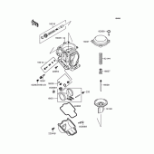 Схема вузла: Комплектуючі карбюратора для Kawasaki ZR250 Balius
