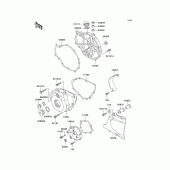 Схема вузла: Кришка двигуна для Kawasaki ER500 ER-5