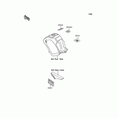 Схема вузла: Інформаційні наклейки для Kawasaki KMX80 KSR-II