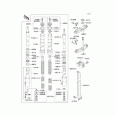 Схема вузла: Передня вилка(1/2) для Kawasaki KX100