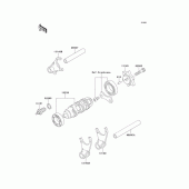 Схема вузла: Копірний вал & Вилки для Kawasaki BJ250 250TR
