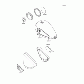 Схема вузла: Decals(green/blue) для Kawasaki VN750 Vulcan 750