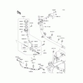 Схема узла: Задний тормозной цилиндр для Kawasaki VN900 Vulcan 900 Classic LT
