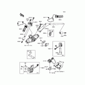 Схема вузла: Кермо & Пульт управління рульовим для Kawasaki ZG1400 Concours 14 ABS