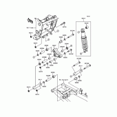 Схема узла: Подвеска/задний амортизатор для Kawasaki EX300 Ninja 300