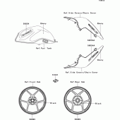 Схема узла: Decals(ebony)(nbf/ncf) для Kawasaki ZR750 Z750R