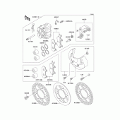 Схема вузла: Front caliper для Kawasaki KX125