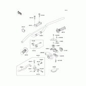 Схема узла: Руль & Пульт управления рулевой для Kawasaki KX250/ KX252 KX250