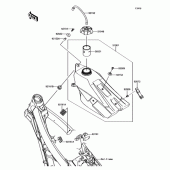 Схема узла: Топливный бак для Kawasaki KX450 KX450F