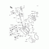 Схема узла: Крышка двигателя для Kawasaki KX100