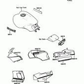Схема вузла: Decals(1/2) для Kawasaki ZG1000 1000GTR