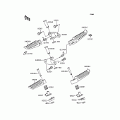 Схема узла: Подножки (ZX900-A11) для Kawasaki ZX900 GPZ900R