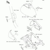 Схема вузла: Інформаційні наклейки для Kawasaki VN800 Vulcan 800 Drifter