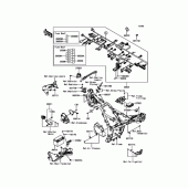 Схема вузла: Провід та електричні компоненти для Kawasaki ER250 Z250 ABS