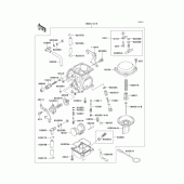 Схема вузла: Карбюратор(1/3) для Kawasaki KL650 KL650 Tengal