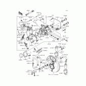 Схема узла: Throttle(1/2) для Kawasaki VN1500 VN1500 Classic Tourer Fi