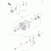 Схема вузла: Ступиця переднього колеса для Kawasaki KLX140 KLX140G