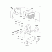 Схема вузла: Taillight(s) для Kawasaki KZ1000 Police