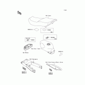 Схема вузла: Інформаційні наклейки для Kawasaki ZX600 Ninja ZX-6