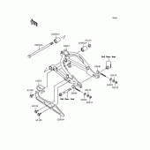 Схема вузла: Задній важіль (маятник) для Kawasaki KLX110 KLX110