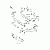 Схема вузла: Вихлопна система для Kawasaki ZR1100 Zephyr 1100