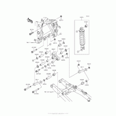Схема узла: Подвеска/задний амортизатор для Kawasaki BR250 Z250SL ABS