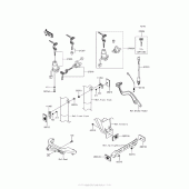 Схема узла: Замок зажигания для Kawasaki KL650 KLR650