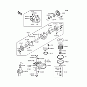 Схема вузла: Масляний насос & Масляний фільтр для Kawasaki ZR1100 ZRX1100-II
