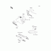 Схема узла: Информационные наклейки (kx100-c3) для Kawasaki KX100