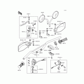 Схема вузла: Кермо (1/2) для Kawasaki KL650 KLR650