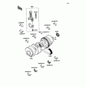Схема узла: Коленчатый вал для Kawasaki ZX750 Ninja ZX-7