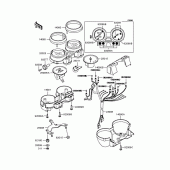 Схема вузла: Панель приладів для Kawasaki ZR400 Zephyr X