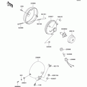Схема вузла: Headlight(s)(wv) для Kawasaki BN125 Eliminator
