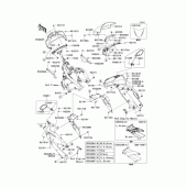 Схема вузла: Обтічник (верх; CBF‾CDF) для Kawasaki EX400 Ninja 400R