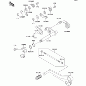Схема узла: Переключатель передач для Kawasaki ZR1100 ZRX1100-II