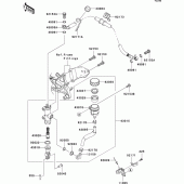 Схема узла: Задний тормозной цилиндр для Kawasaki ZX1000 Ninja ZX-10R