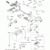 Схема узла: Электрооборудование для Kawasaki VN1500 VN1500 Classic