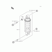 Схема узла: Амортизатор задний для Kawasaki ZX600 Ninja ZX-6