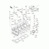 Схема вузла: Головка циліндра для Kawasaki ZX1100 GPZ1100