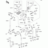 Схема узла: Передний тормозной цилиндр для Kawasaki ZR750 ZR-7S