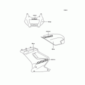 Схема вузла: Наклейки (Синій H7F) для Kawasaki EX250 ZZR250